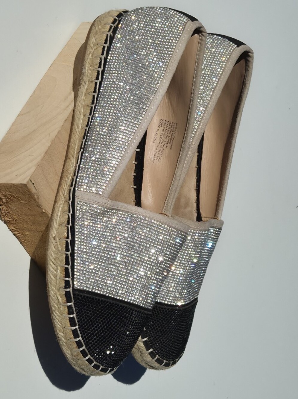 Sooooo Sparkly 😍 Silver And Black Crystal I.N.C.  Flats for Women Size 9.5